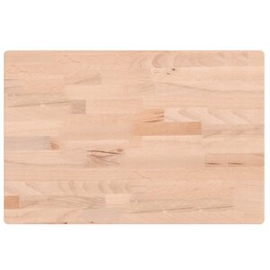 vidaXL Dessus de table 60x40x2 5 cm rectangulaire bois massif de hêtre