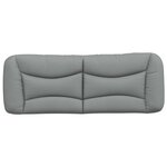vidaXL Coussin de tête de lit Hvar gris clair 140 cm tissu