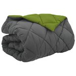 vidaXL Duvet d'hiver Vert et Anthracite 220 x 260 cm Microfibre