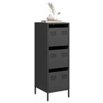 vidaXL Buffet haut noir 39x35x103 5 cm acier