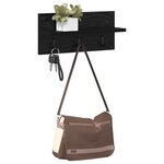 vidaXL Porte-manteau mural Montage mural Chêne noir 40 x 10 5 x 18 cm