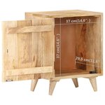vidaXL Table de chevet sculptée 40x30x50 cm Bois de manguier massif
