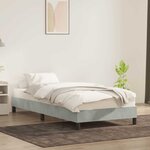 vidaXL Cadre de lit sans matelas gris clair 100x220 cm velours