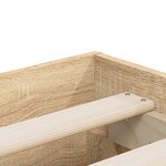 vidaXL Cadre de lit et tiroirs chêne sonoma 140x190 cm bois ingénierie