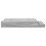 vidaXL Cadre de lit de rangement Gris Sonoma 135x190 cm