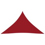 vidaXL Voile de parasol Tissu Oxford triangulaire 3x3x4 24 m Rouge