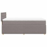 vidaXL Sommier à lattes de lit avec matelas Taupe 90x200 cm Tissu