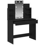 vidaXL Table de Toilette Chêne noir 96 x 40 x 142 cm Bois d'ingénierie