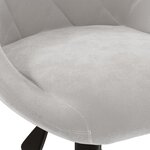 vidaXL Chaise pivotante de bureau Gris clair Velours