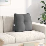 vidaXL Coussin de Dos Gris foncé 45 x 24 x 50 cm tissu
