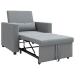 vidaXL Canapé Lit Simple Gris clair 90 x 165 x 87 cm tissu