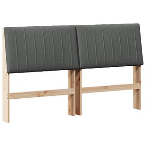 vidaXL Tête de lit capitonnée Gris foncé 160 cm Pin massif