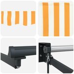vidaXL Store rétractable manuel avec LEDs 3 x 2 5 m