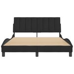 vidaXL Cadre de lit sans matelas Hanko noir 120x200 cm velours