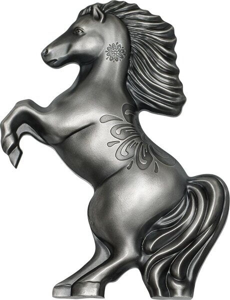 Pièce de monnaie en Argent 1000 Togrog g 31.1 (1 oz) Millésime 2026 Shaped Lunar Year WILD HORSE (PRÉCOMMANDE)