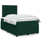 vidaXL Sommier à lattes de lit et matelas Vert foncé 120x200cm Velours