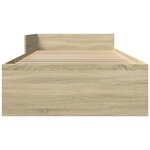 vidaXL Cadre de lit sans matelas chêne sonoma 75x190 cm