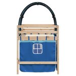 vidaXL Lit mezzanine enfants avec tunnel sans matelas bleu 80x200 cm