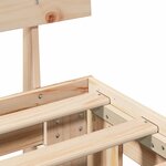 vidaXL Cadre de lit avec tête de lit Naturel 180 x 200 cm Pin massif