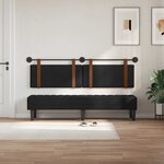 vidaXL Tête de lit suspendue Noir PU antique