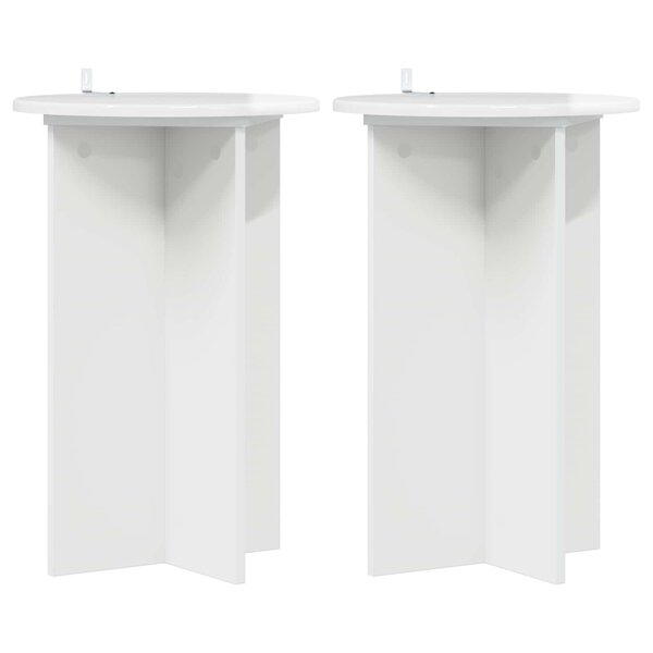 vidaXL Support de Plante 2 pièces Blanc brillant Ø40 x 60 cm