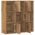 vidaXL Bibliothèque chêne artisanal 90x28x90 cm bois d'ingénierie