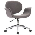 vidaXL Chaise pivotante de bureau Gris Tissu
