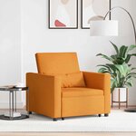 vidaXL Canapé Lit Simple Jaune foncé 90 x 165 x 87 cm tissu