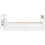 vidaXL Cadre de lit sans matelas blanc 90x200 cm bois de pin massif