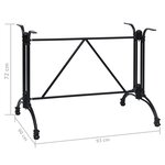 vidaXL Pied de table de bistro Noir 93x60x72 cm Aluminium coulé