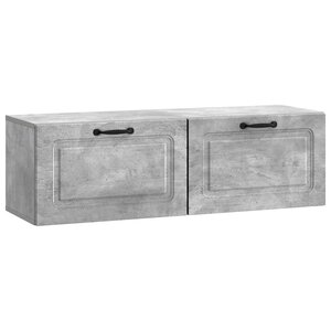 vidaXL Meuble TV mural Gris béton 98 x 31 x 30 cm Bois d'ingénierie