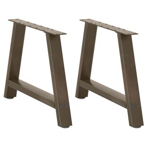 vidaXL Pieds de table basse en forme de A  2 pièces  70 x (42-43) cm  acier