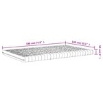 vidaXL Matelas en mousse blanc 140x190 cm 7 zones dureté 20 ILD