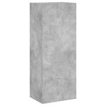vidaXL Unités murales TV 5 Pièces gris béton bois d'ingénierie