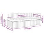 vidaXL Cadre de lit d'angle avec matelas 2 pc Bleu 80 x 200 cm Velours