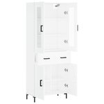 vidaXL Buffet haut Blanc 69 5x34x180 cm Bois d'ingénierie