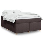 vidaXL Sommier à lattes de lit avec matelas Marron foncé 160x200 cm