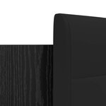 vidaXL Cadre de lit avec tête de lit Chêne noir 140 x 200 cm