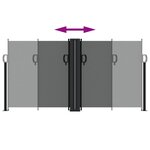 vidaXL Auvent latéral rétractable anthracite 120x600 cm