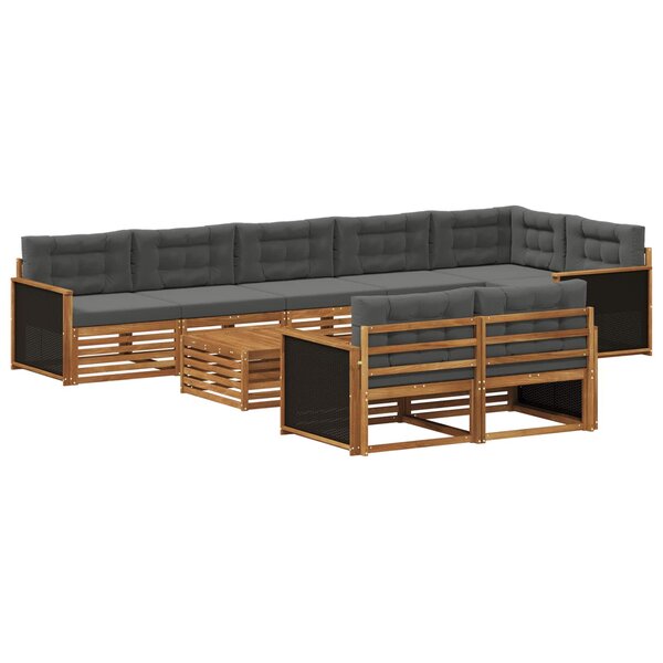 vidaXL Ensemble de canapés d'extérieur 9 pc