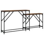 vidaXL Tables console gigognes 2 Pièces chêne fumé bois d'ingénierie