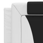 vidaXL Cadre de lit sans matelas blanc et noir 160x200 cm similicuir