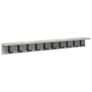 vidaXL Porte-manteau mural Gris béton 100 x 10.5 x 10.5 cm