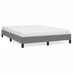 vidaXL Cadre de lit sans matelas gris foncé 140x190 cm tissu