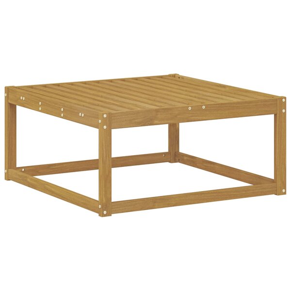 vidaXL Pouf d'Extérieur Bois d'Acacia Massif Blanc 79 x 79 x 37 cm
