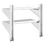 vidaXL Étagère murale à 2 niveaux 50x30x60 cm argenté acier inoxydable