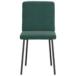 vidaXL Chaises à manger lot de 2 Vert foncé Velours