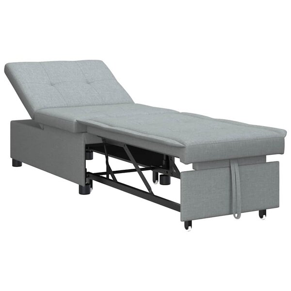 vidaXL Canapé-Lit Gris clair 194 x 67 x 37 cm tissu