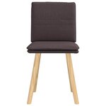 vidaXL Chaises à manger lot de 2 marron foncé tissu