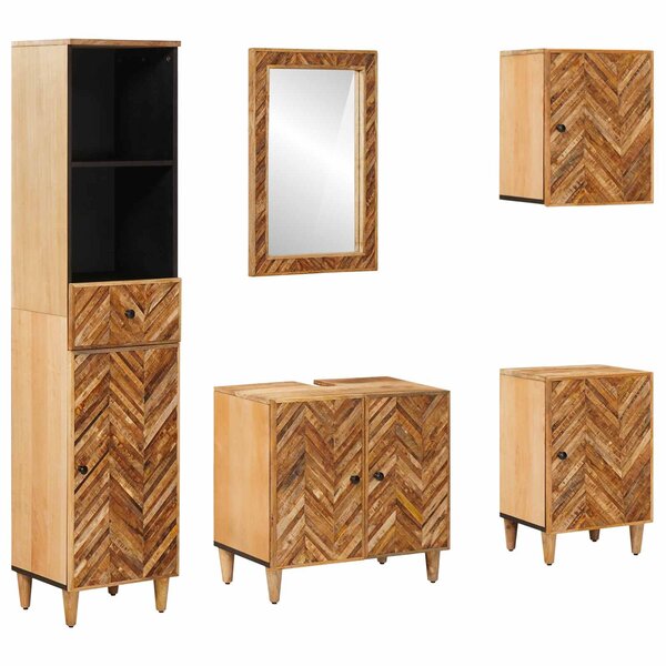 vidaXL Ensemble de Meubles de Salle de Bain 5 pièces
